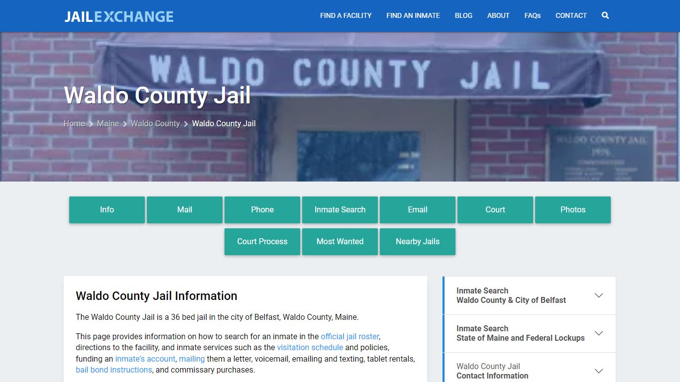 Waldo County Jail, ME Inmate Search, Information